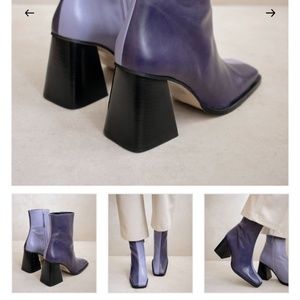 Alohas  Brand NEW Purple two tone boots block heel